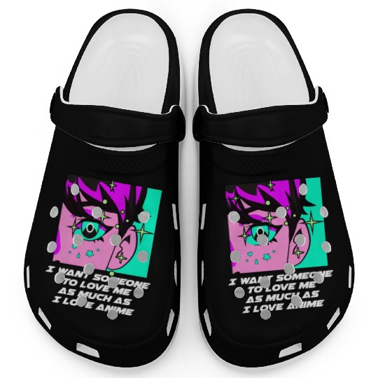 Love Me as Much as I Love Anime Manga Valentine's Clogs