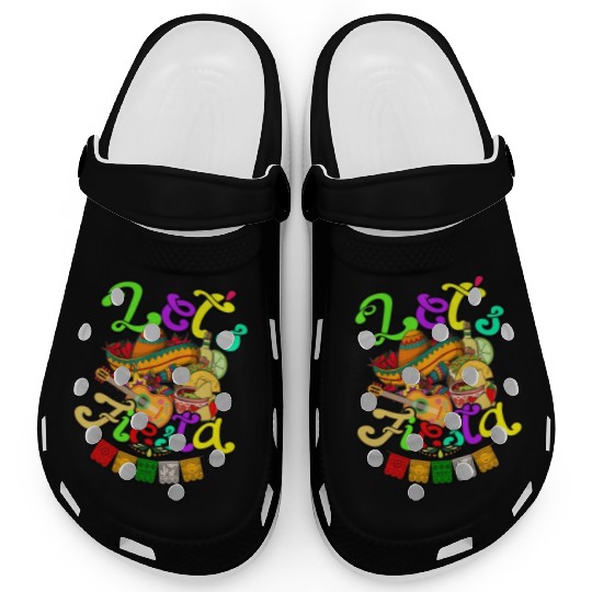 Cinco De Mayo Mexican Guitar Cactus - Mexican Clogs