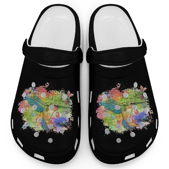 Beautiful Bird Animal Colorful Hummingbird Clogs