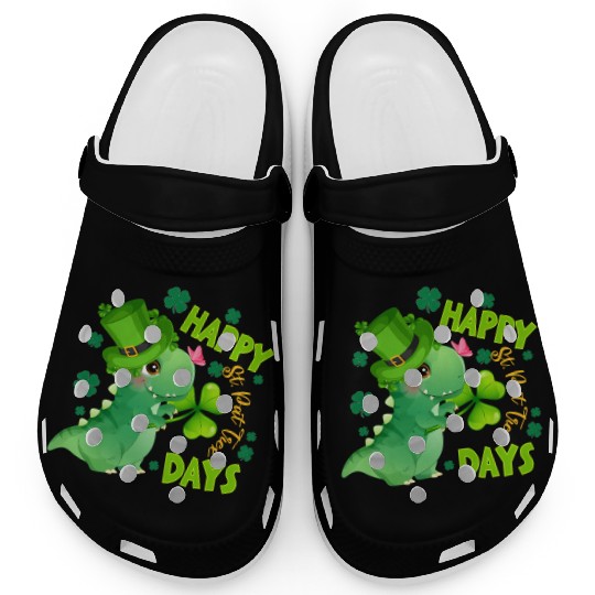 St Patric Day Dinosaur Dino Saurus Irish Clogs