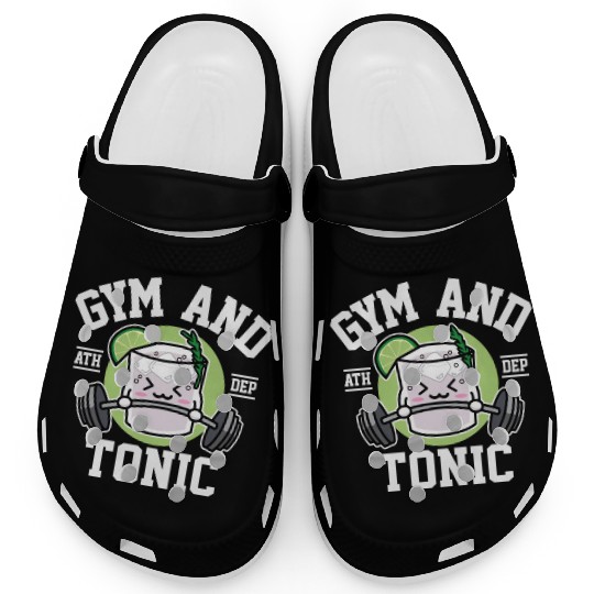 Gym And Tonic Cute Drink And Workout Clogs