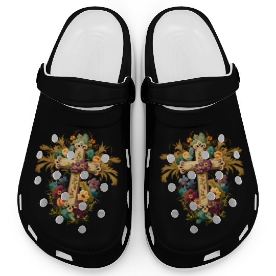 Jesus Cross Painting Clogs