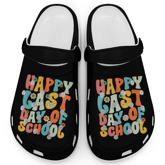 Groovy Happy Last Day of School Teacher Student Clogs