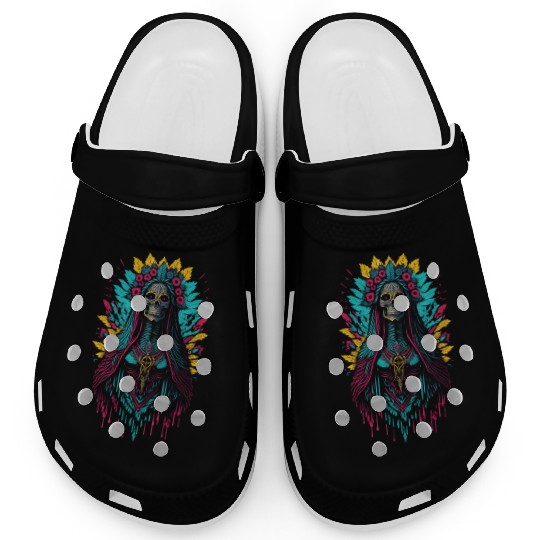 Santa Muerte de Guadalupe Clogs
