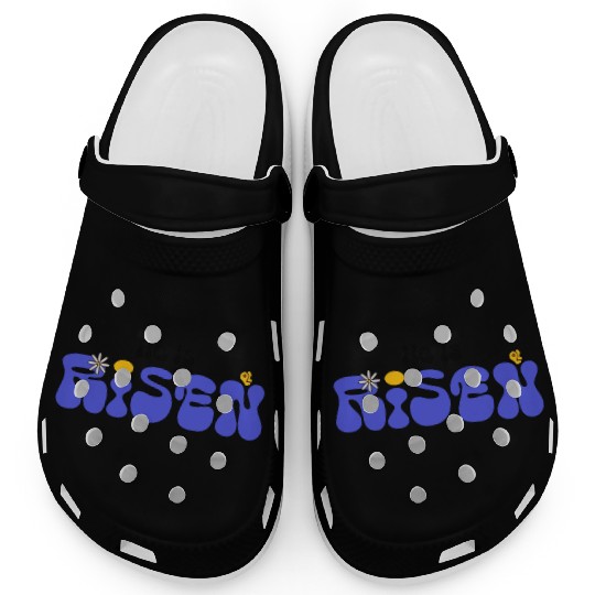 He Is Risen Groovy Christian Easter Clogs