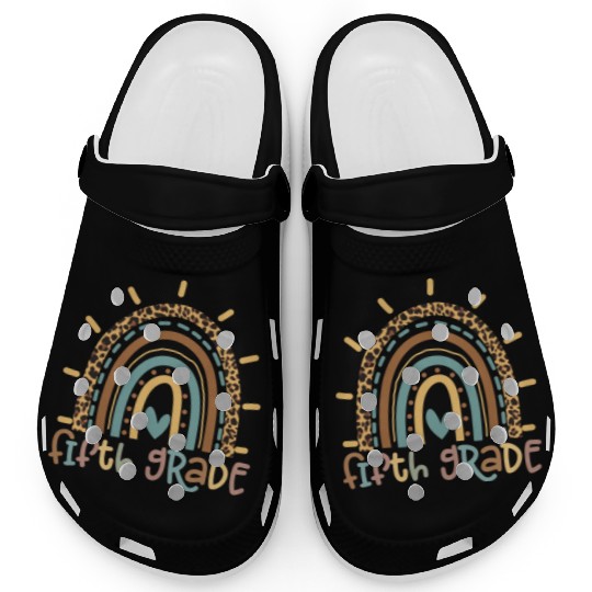 Fifth Grade Rainbow Girls Boys Teacher Team Clogs
