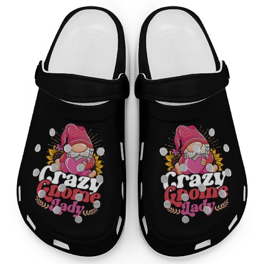 Garden Gnome Crazy Gnome Lady Clogs