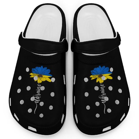 Ukraine Flag Sunflower Ukrainian Support Ukraine Clogs