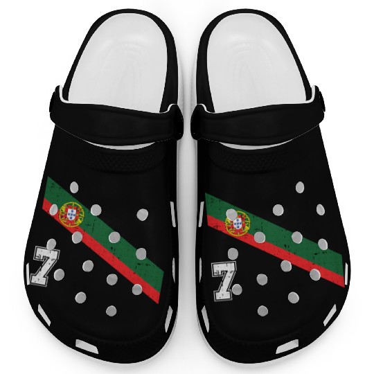 Portugal Soccer Number 7 Portugese Football Clogs