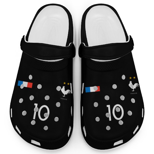 France Jersey 10 French Football Soccer Clogs