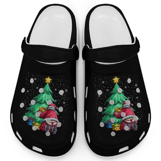 Santa Winter Whale Tail Ugly Santa Claus Gif Clogs