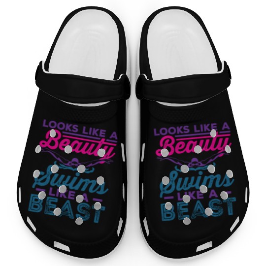 Swimming Looks Like A Beauty Swims Like A Beast Clogs