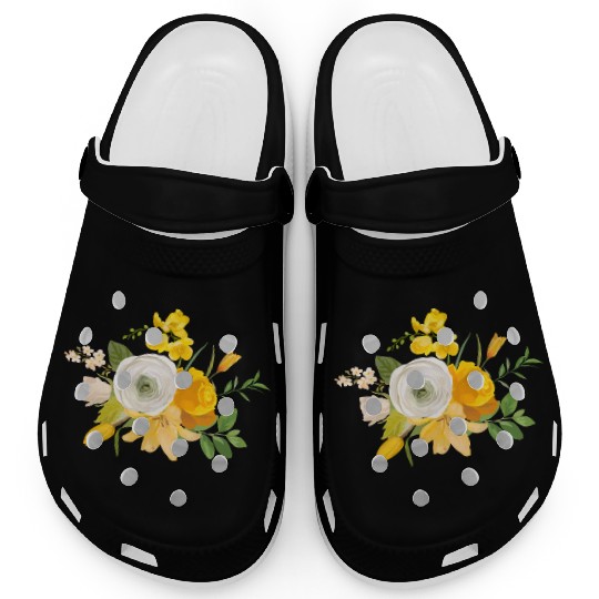 Yellow Flower Clogs