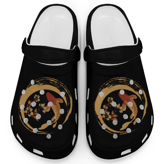 Koi Fish Japanese Koi Carp Cherry Blossom Sakura Clogs