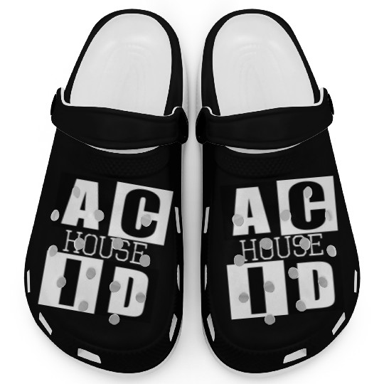 ACID HOUSE music logo Clogs