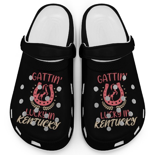 Gattinâ€™ Lucky In Kentucky Horse Racing Derby Clogs