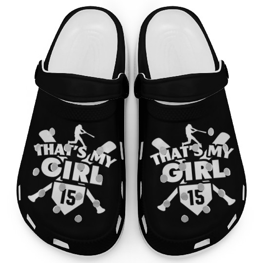 Baseball Mom Dad T'S My 15 Softball Number 15 Clogs