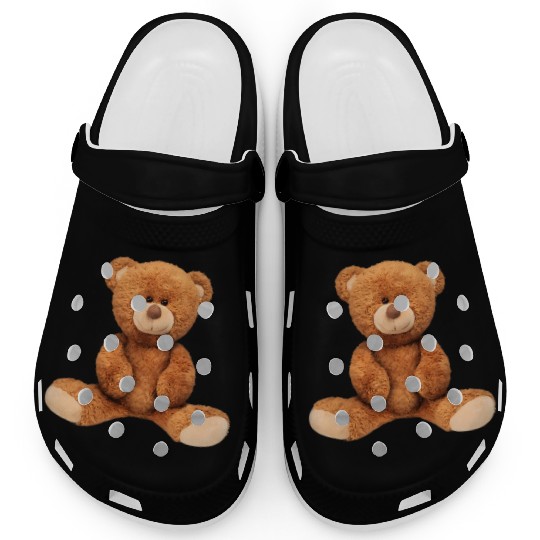 Real Teddy Bear Illustration Clogs