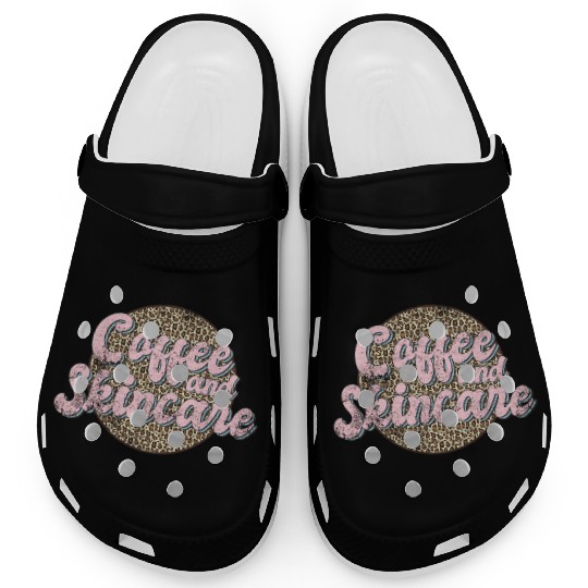 Coffee And incare Leopard Esthetician incare Clogs