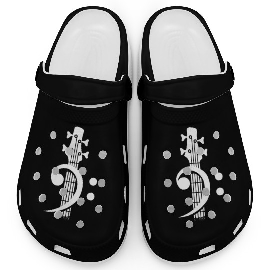 Music Lover Bass Guitar Clogs