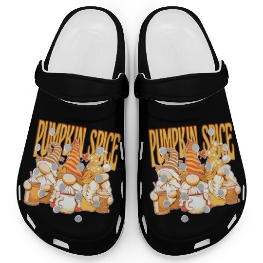 Gnomes Autumn Season Pumpkin Spice Hallothanksmas Clogs