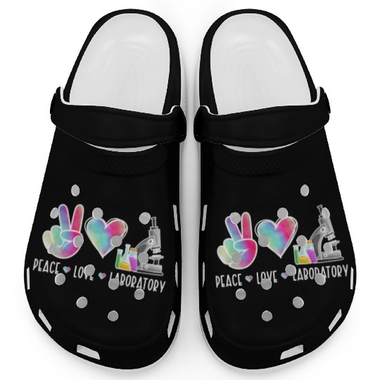 Lab Technologist Peace Love Laboratory Clogs