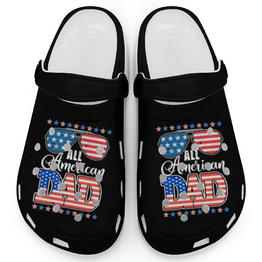 All American Dad Usa Sunglasses Flag Father's Day Clogs