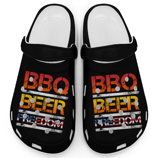BBQ Beer Freedom Independence Day USA Party Fan Clogs