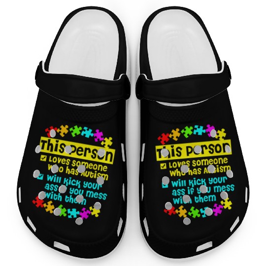 I Love Someone With Autism Clogs