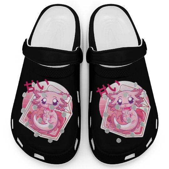 Axolotl Pastel Goth Strawberry Milk Shake Anime Ja Clogs