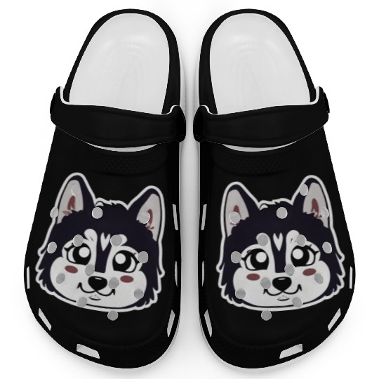 Sweet Husky Dog Dog Lover Puppy Clogs
