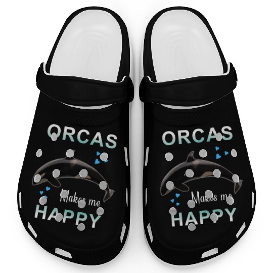 Orcas Make Me Happy Killer Whale Clogs