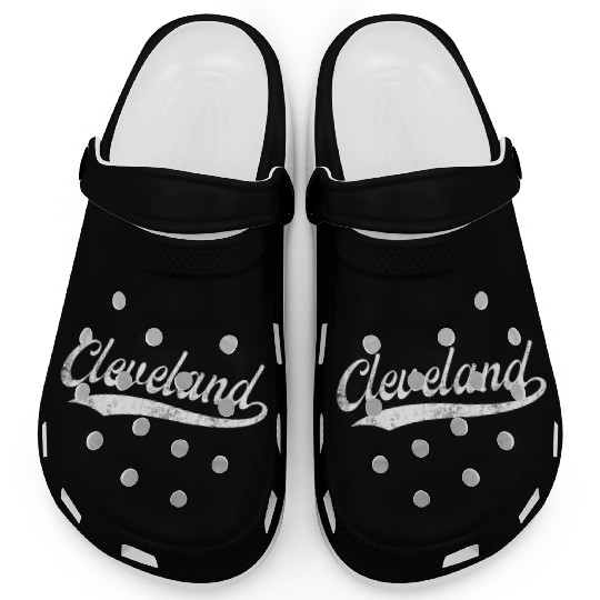 Vintage Cleveland Ohio Distressed Clogs