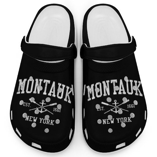 Montauk Ny Crossed Oars Boat Anchor Sports Clogs