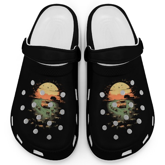 Rv Camping Herd Of Cows Cow Camper Caravan Clogs