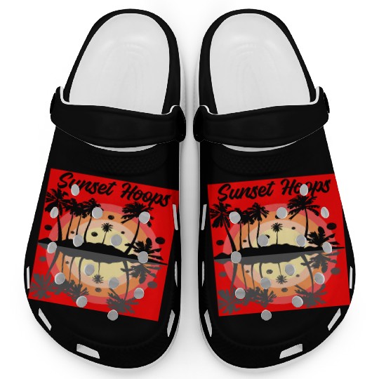 Basketball Gift: Sunset Hoops Clogs