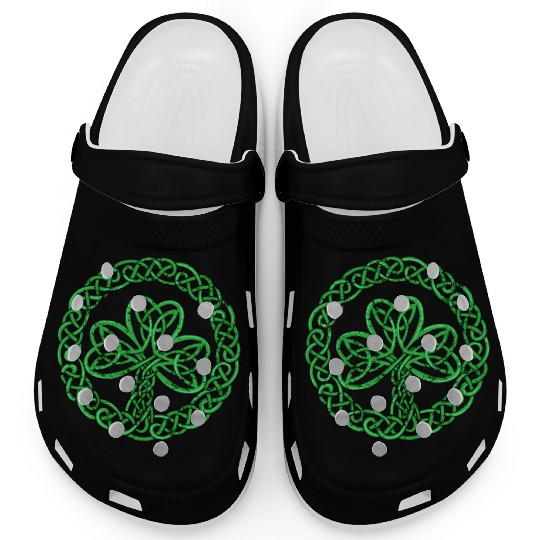 Celtic Knot Irish Shamrock 3 Leaf C St Pats Clogs