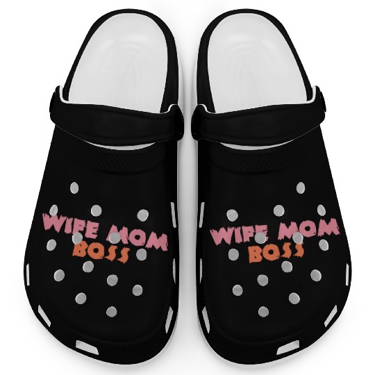 Wife mom boss green Clogs