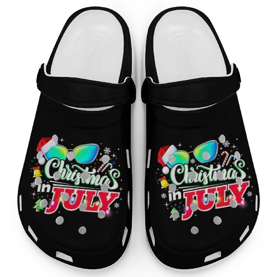 Christmas in July Santa Hat Sunglasses Summer Clogs