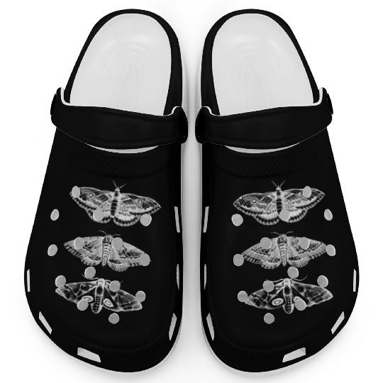 Moth Animal Insect Bug Scientific Illustration Clogs