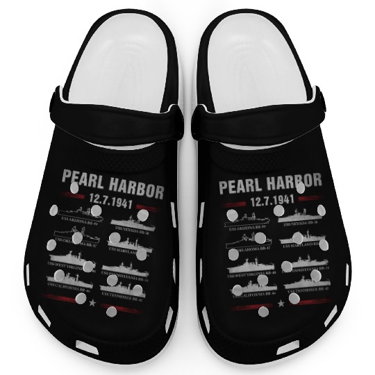Pearl Harbor Battleship Memorial Day December 7Th Clogs