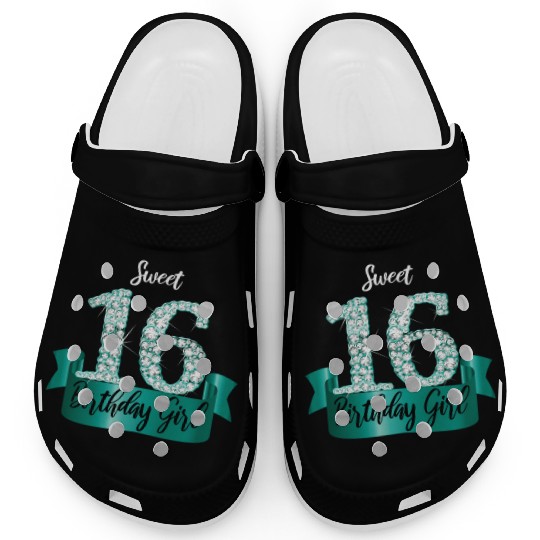 Turquoise Black Sweet 16 Style I 16Th Clogs
