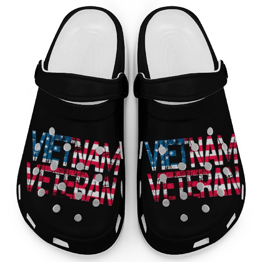 Vietnam Veteran Us Flag Vietnam Vets Clogs