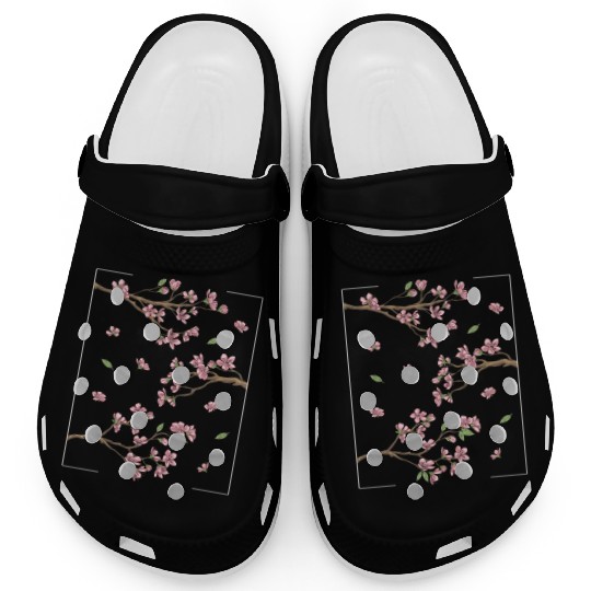 Aesthetic Japanese Style Cherry Blossom Tree Clogs