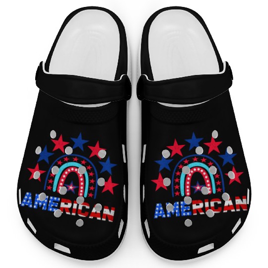 American Independence Day Love America Patriot Clogs