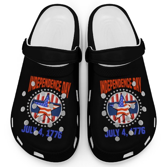 4th of July Independence Day America Party USA Clogs