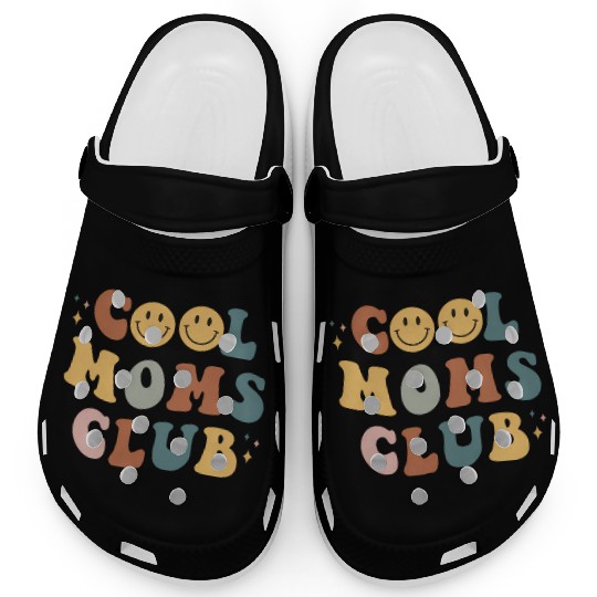 Moms Club On Back Print Clogs