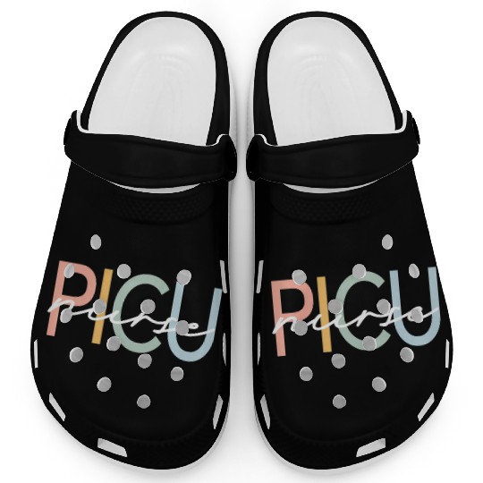 Picu Nurse Pediatric Intensive Colorful Boho Clogs