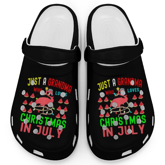 Just a Grandma Who Loves Christmas In July Clogs