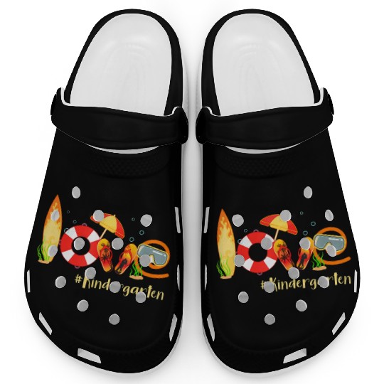 Love Kindergarten Summer Christmas In July Flip Clogs